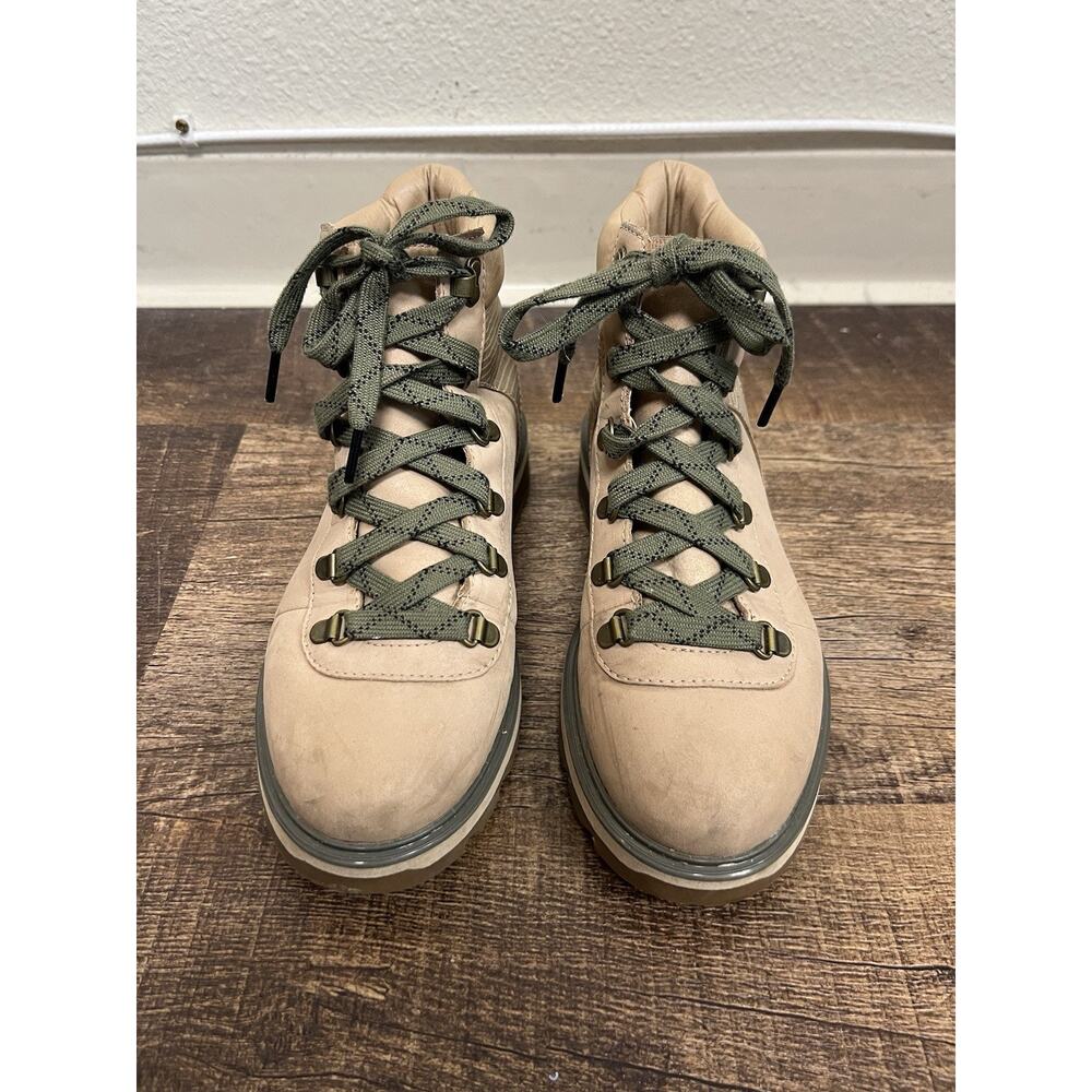 New Sorel Lennox Tan Suede Waterproof Hiker Boots Size 8.5 Woman’s - Picture 2 of 8